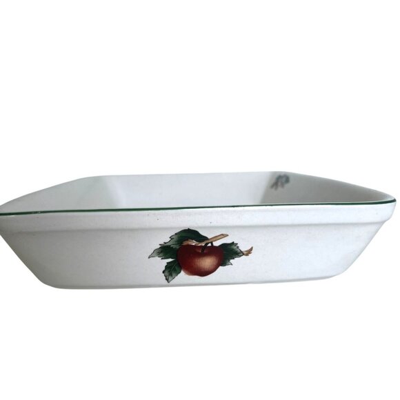 Citation Cades Cove Collection Rectangular Ceramic Baking Dish Apple & Floral - Picture 2 of 9